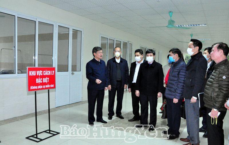 Đồng chí Phó Chủ tịch UBND tỉnh Nguyễn Duy Hưng kiểm tra công tác phòng, chống dịch bệnh nCoV tại huyện Văn Giang